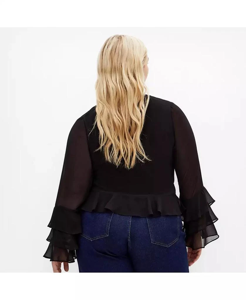 City Chic Women
s Plus Size Trixie Ruffle Top 3