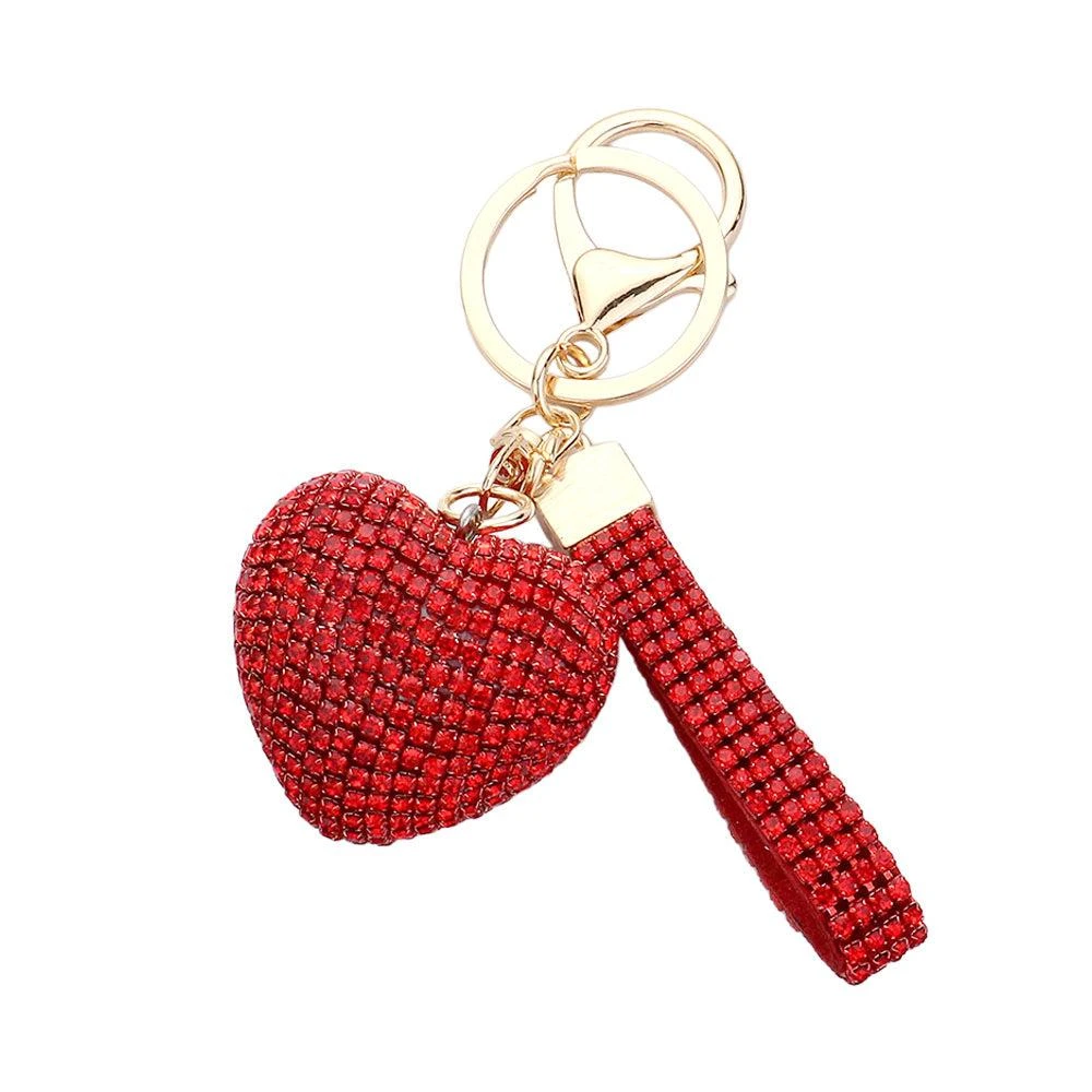FASHNZFAB Bling Heart Keychain Bag Charm 2