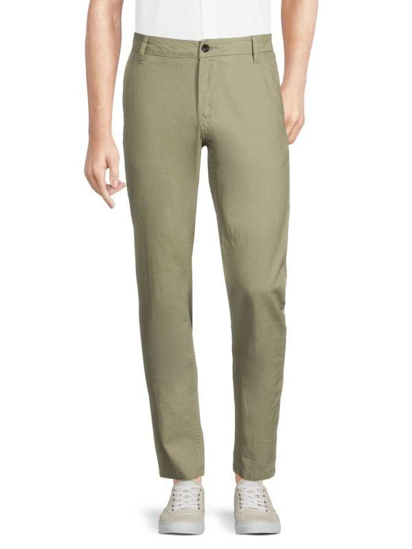 Ben Sherman Slim Fit Linen Blend Pants 1