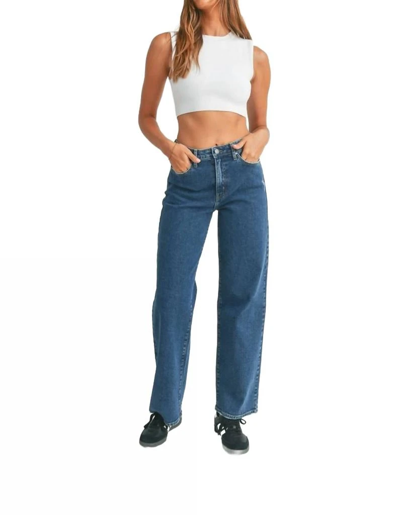 JUST BLACK DENIM The Perfect Wide Leg Jeans In Dark 1