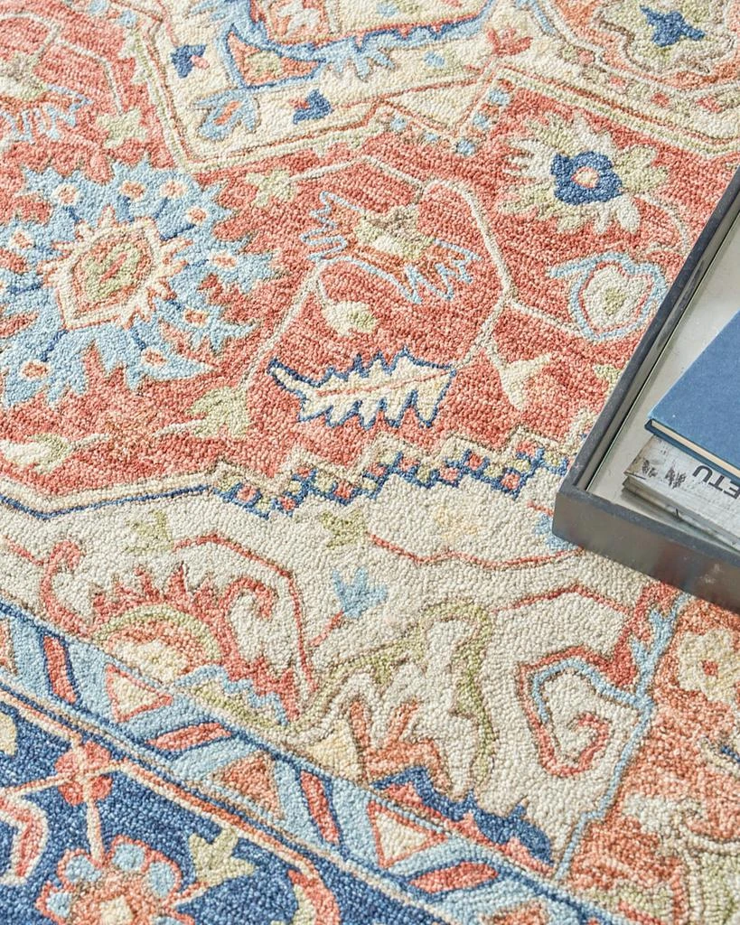 Exquisite Rugs Richmond Serapi Hand-Tufted Red/Blue Rug, 10' x 14' 6