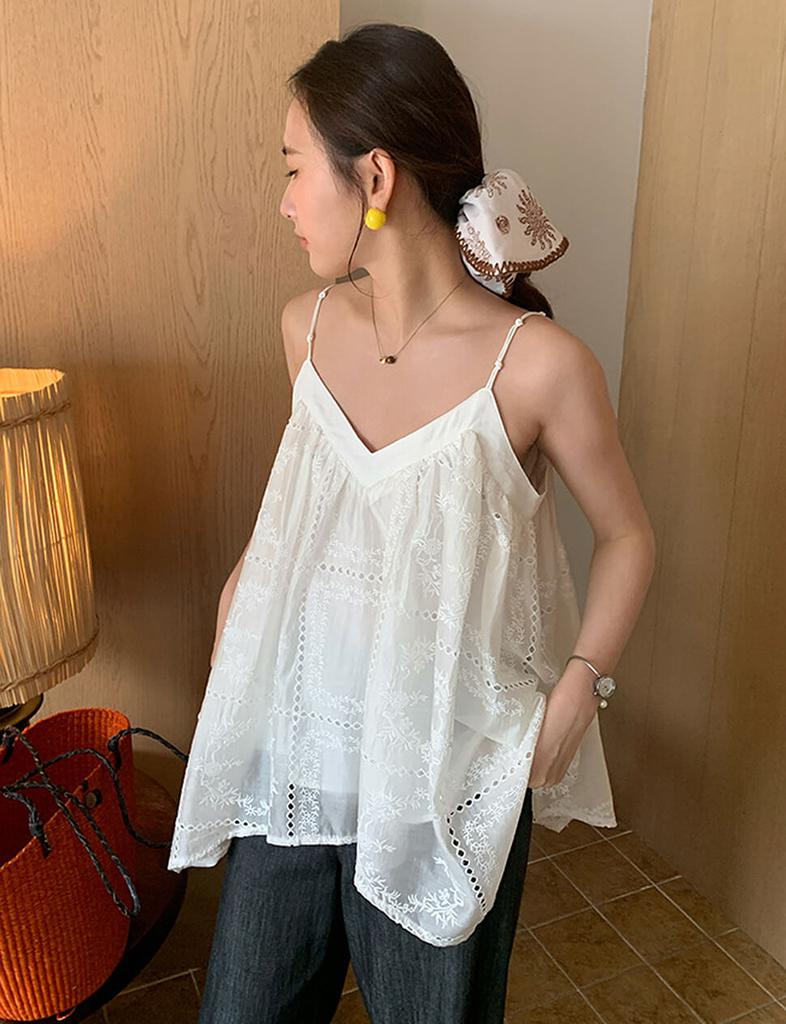 Pixie Market White Lace Scarf Top -PREORDER