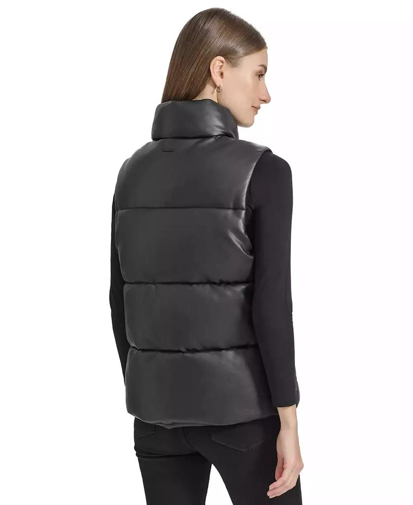 Marc New York by Andrew Marc Women's Faux-Leather Puffer Vest 2
