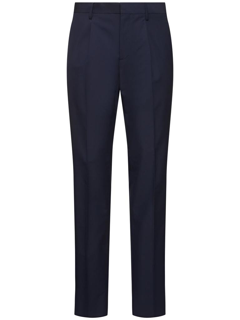 LARDINI Wool & Cotton Pleated Pants