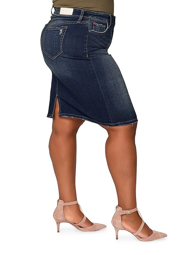 Slink Jeans Virginia Stretch-Denim Knee-Length Skirt 2