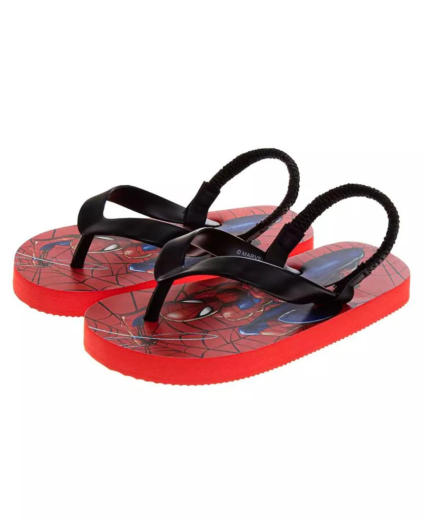 Spider-Man Toddler Boys Superhero Backstrap Flip Flop Slippers 4