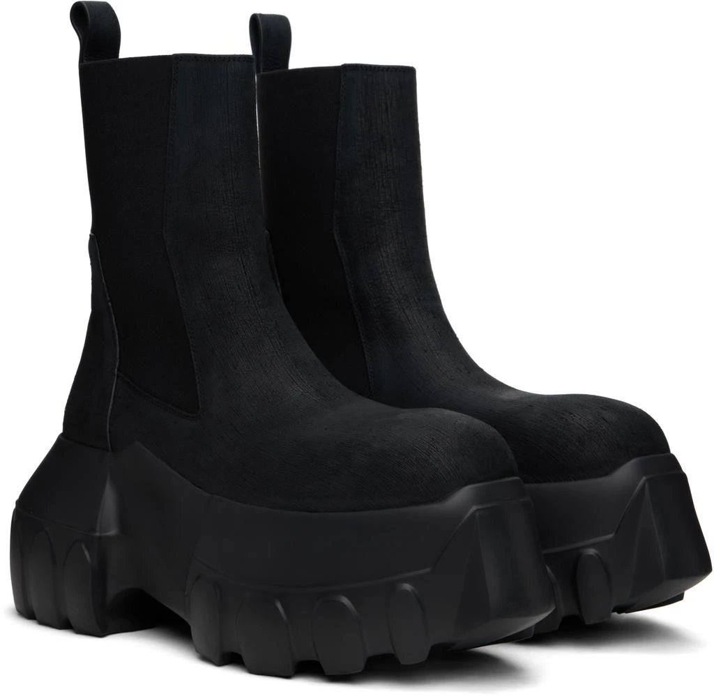 Rick Owens Black Hollywood Beatle Mega Tractor Chelsea Boots 4