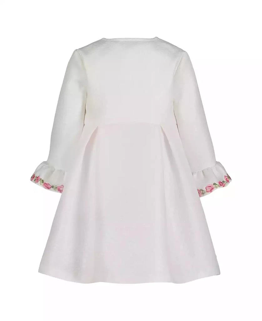 Blueberi Boulevard Baby Girls 2-Piece Rosette Trim Fit and Flare Dress and Swing Coat Set 3