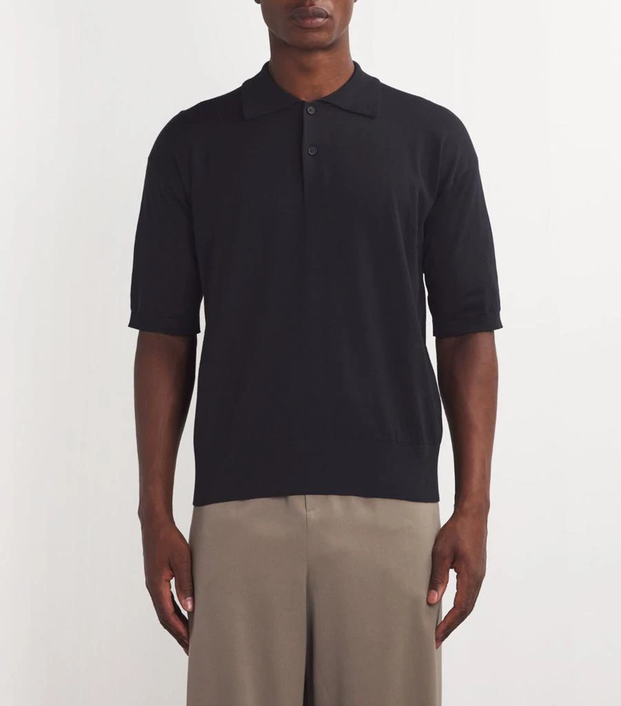 The Row Tiago Cotton-Cashmere Polo Shirt 3