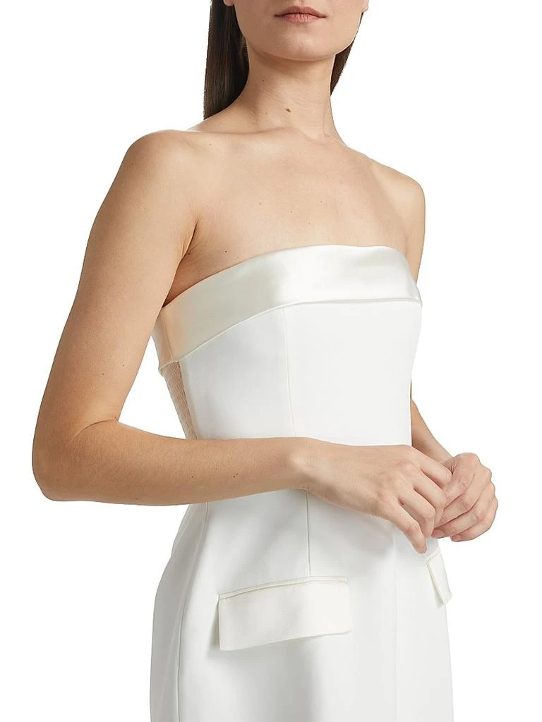Amanda Uprichard Lucienne Satin Fit & Flare Romper 6