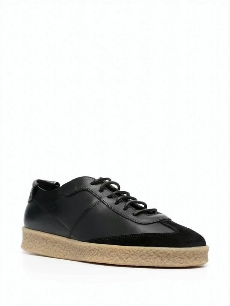 BUTTERO Low-Top Black Leather And Suede Sneakers 2