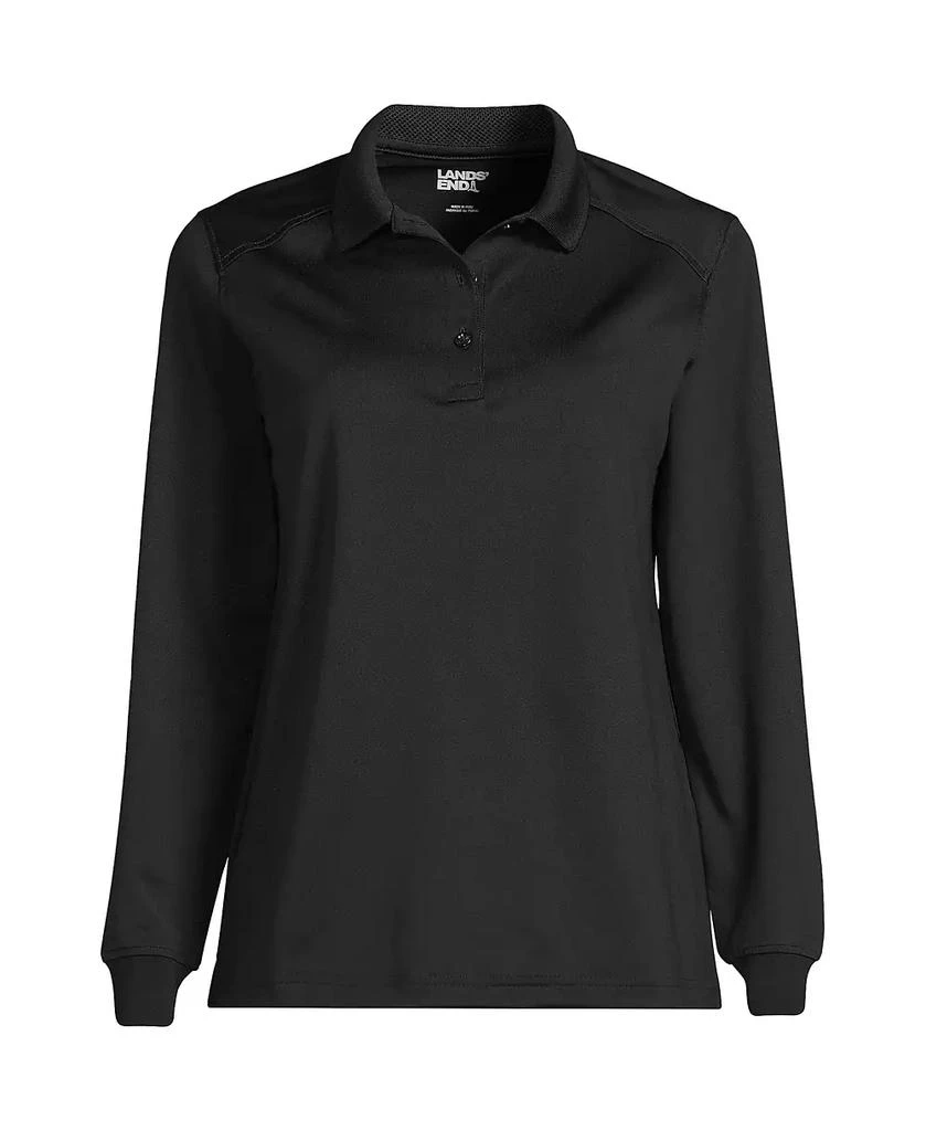 Lands' End Women's School Uniform Long Sleeve Rapid Dry Polo Shirt 2