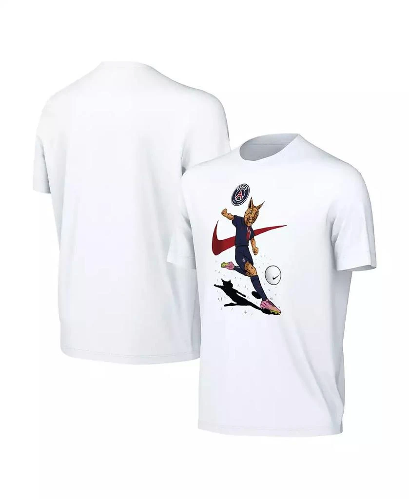 NIKE Big Boys and Girls White Paris Saint-Germain Mascot T-shirt 2
