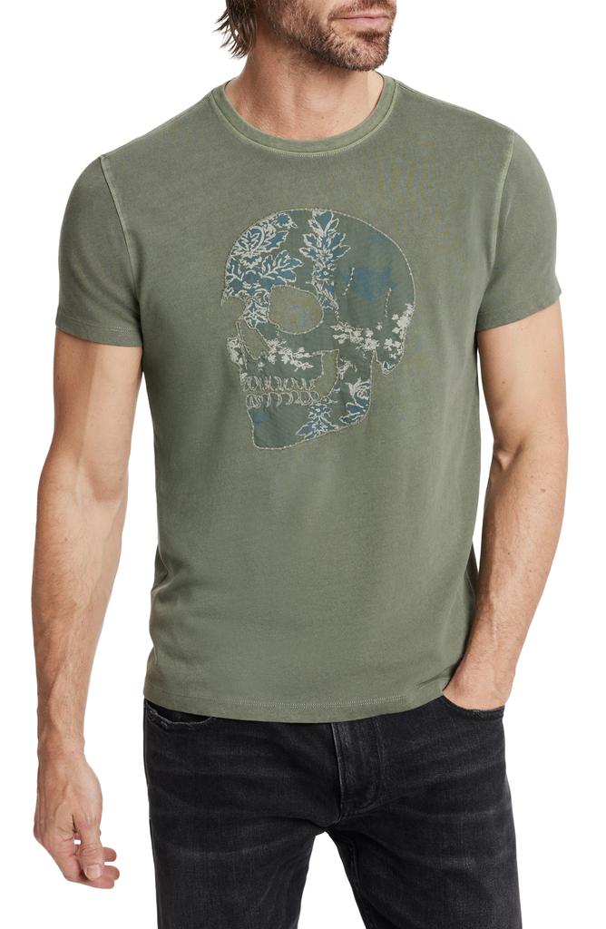 John Varvatos Skull Appliqué T-Shirt