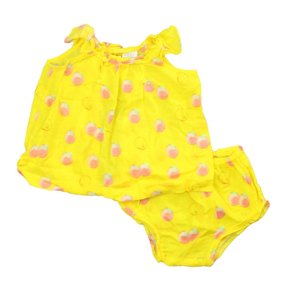 Egg Girls Yellow | Pink Peaches Apparel Sets