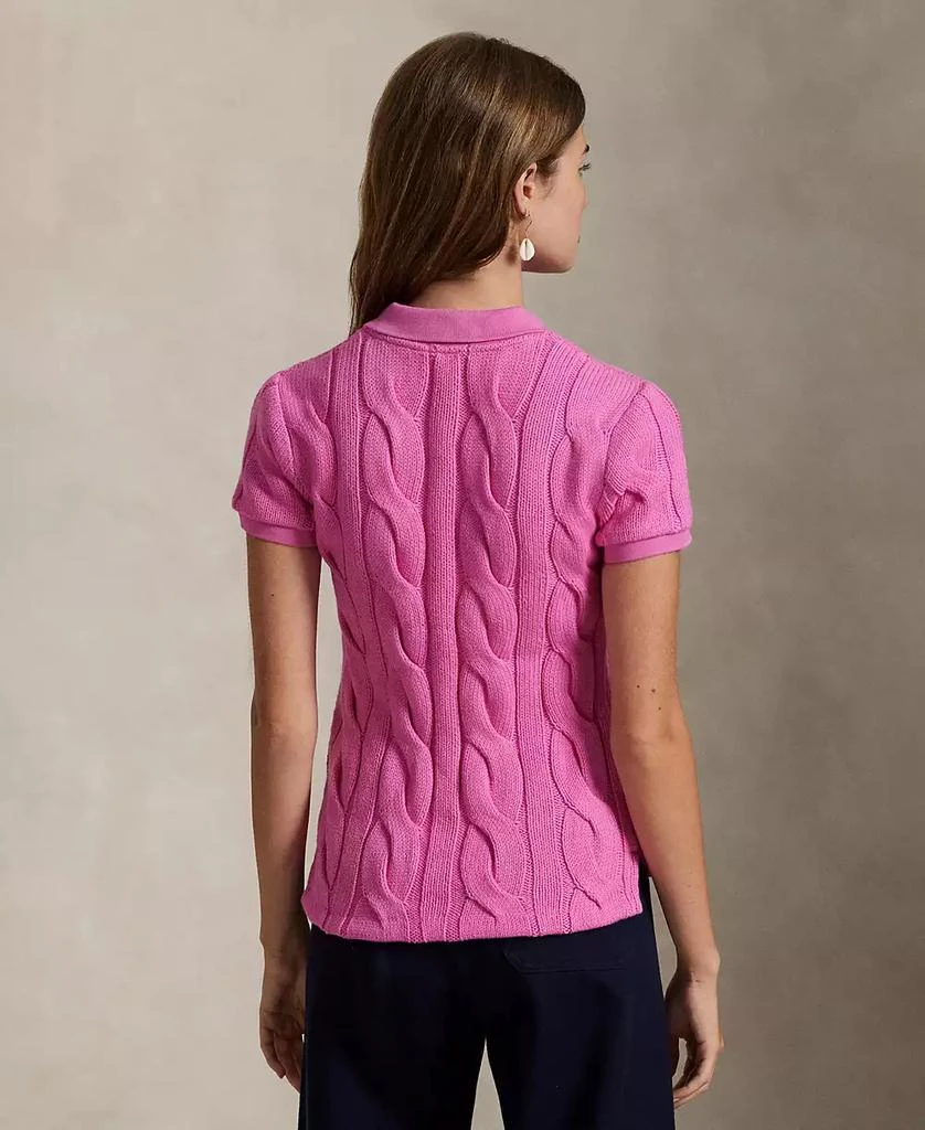 Ralph Lauren Women
s Cable-Knit Cotton Polo Shirt 2