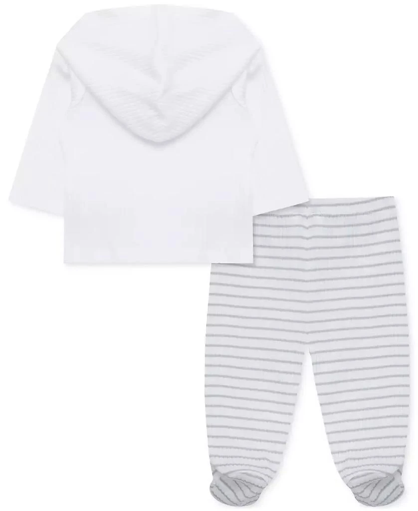 Little Me Baby Ducks Cotton Cardigan & Footed Pants, 2 Piece Set 2