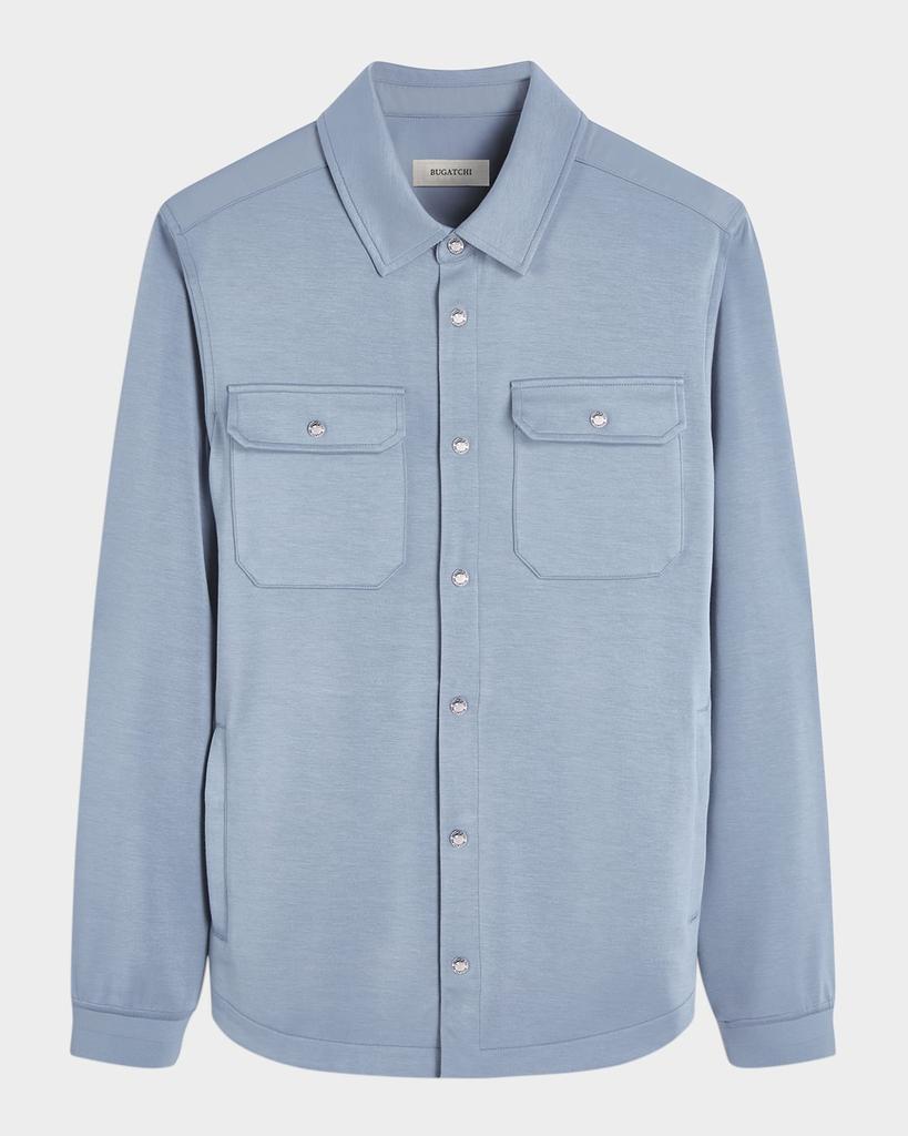 BUGATCHI Men's Soft Knit Shirt Jacket