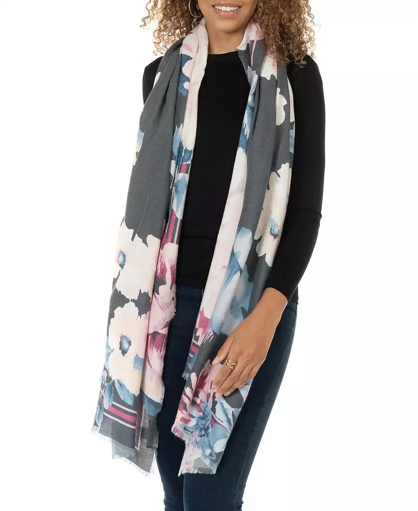Vince Camuto Ikat Blooms Supersoft Oblong Scarf 2