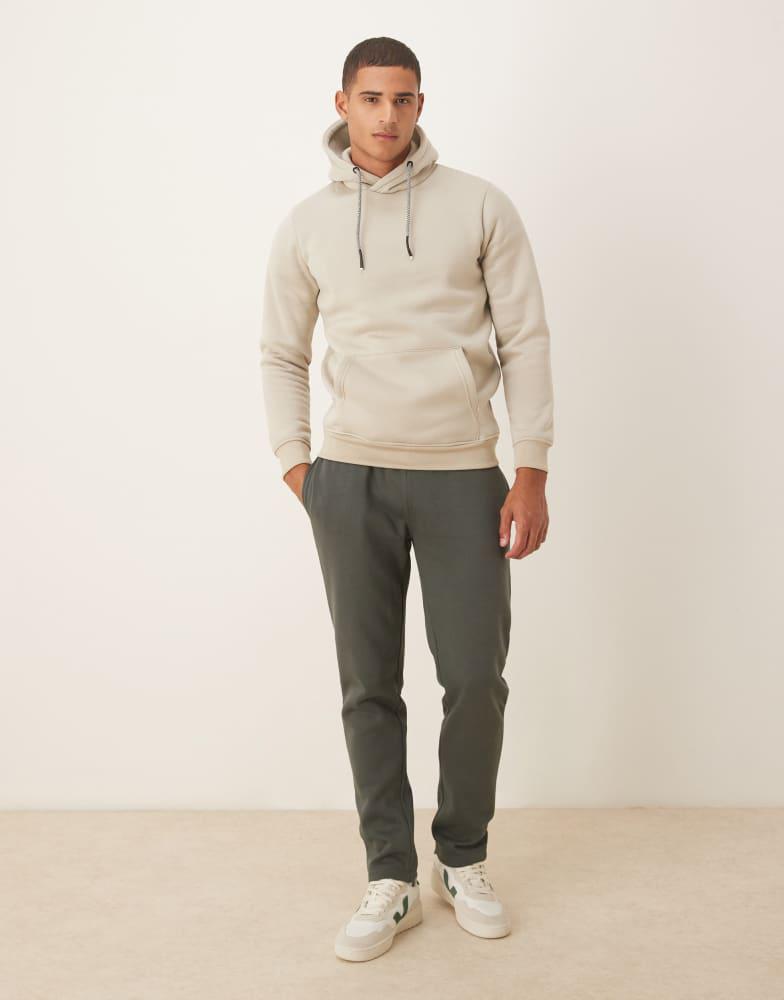 Brave Soul Brave Soul Straight leg open hem joggers in green