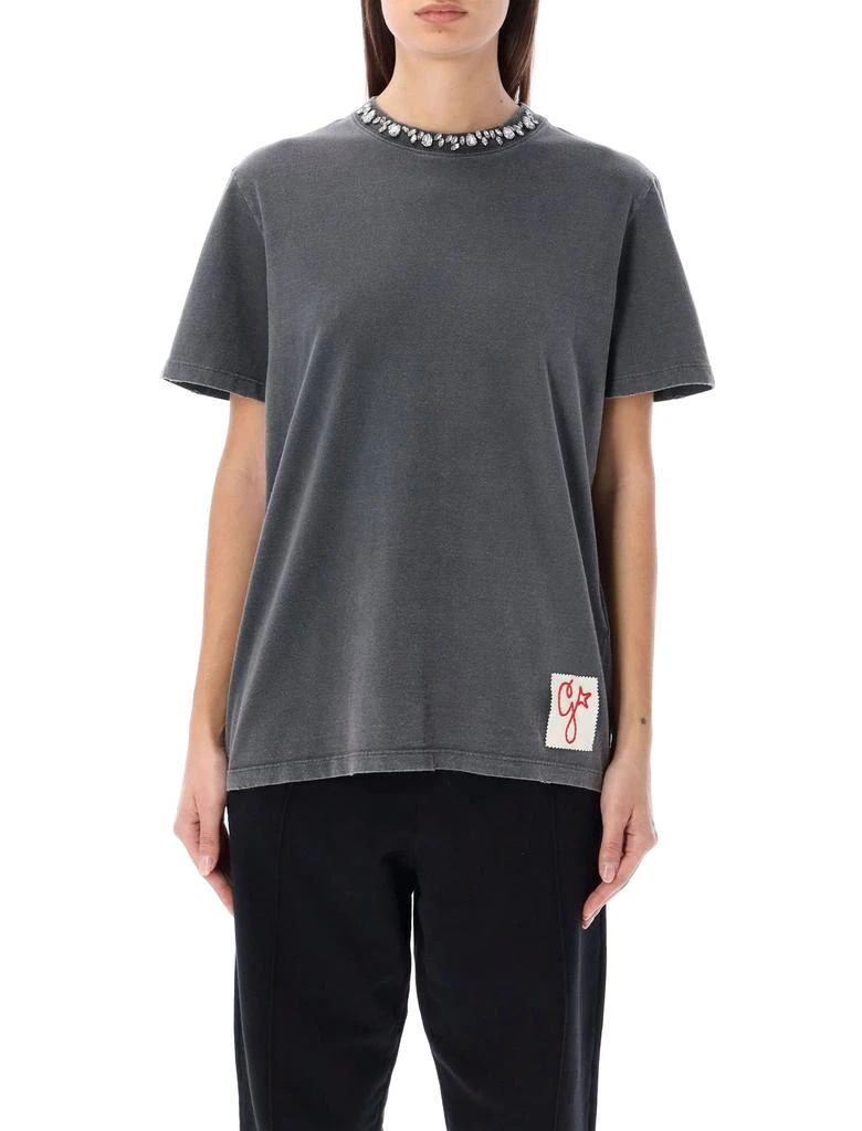 Golden Goose Golden Goose Deluxe Brand Embellished Crewneck Short-Sleeved T-Shirt 1