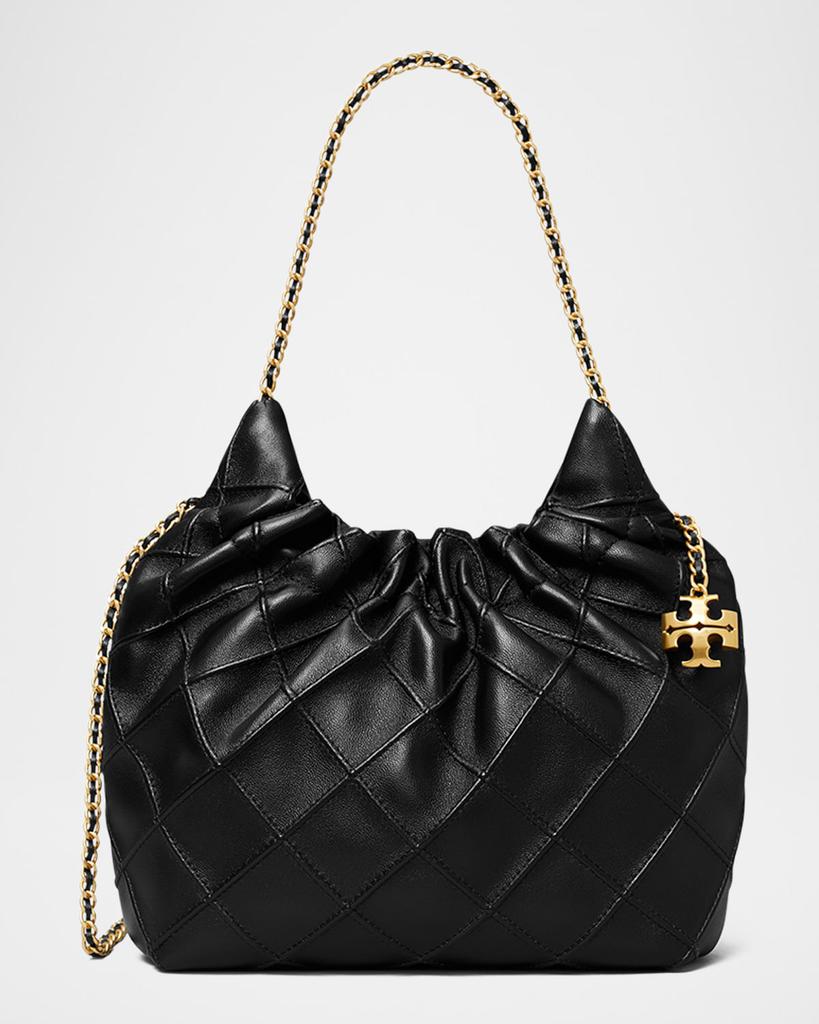 Tory Burch Fleming Mini Quilted Leather Hobo Bag - Shoulder