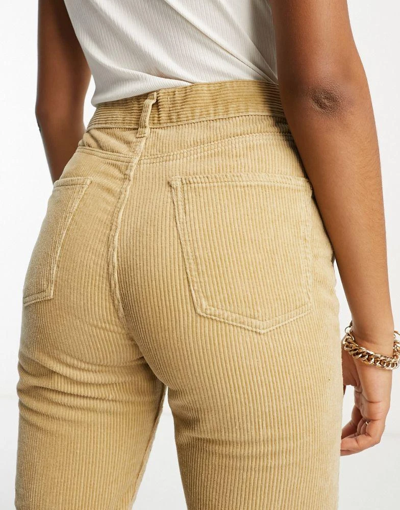 Don't Think Twice DTT Tall Olive straight leg cord trousers in sage 5