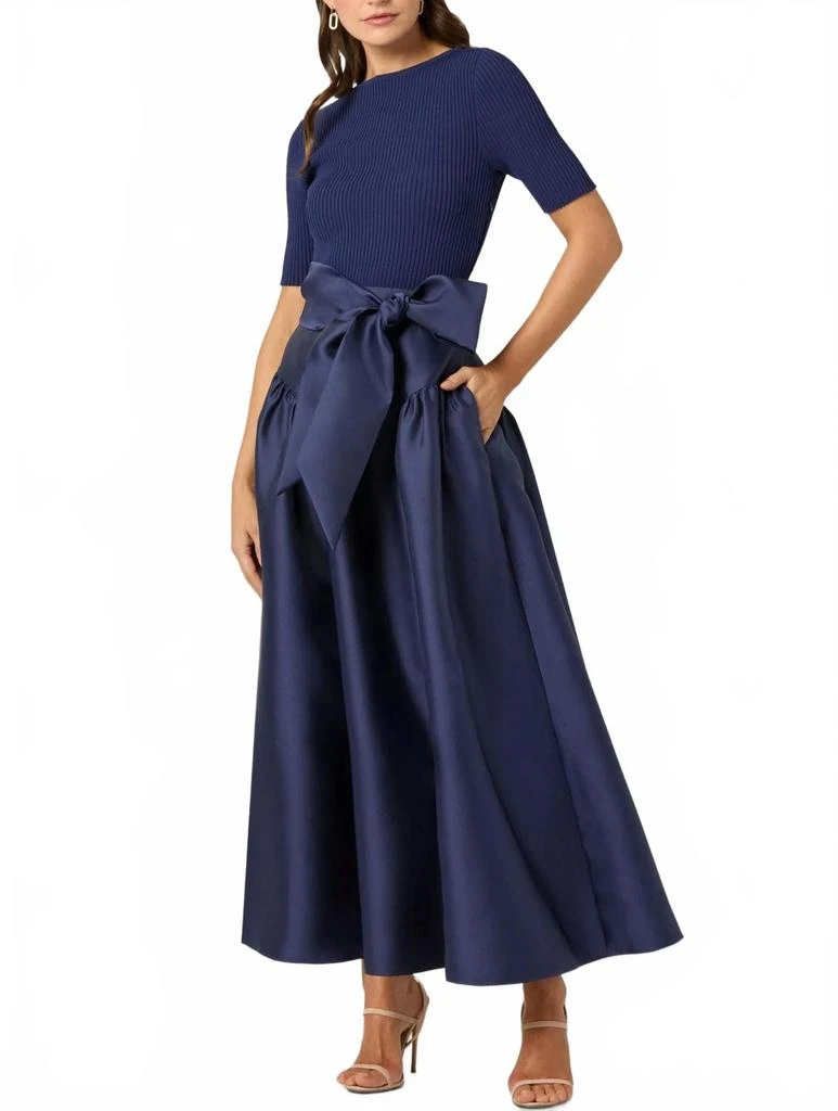 Shoshanna Raquel Gown In Classic Navy