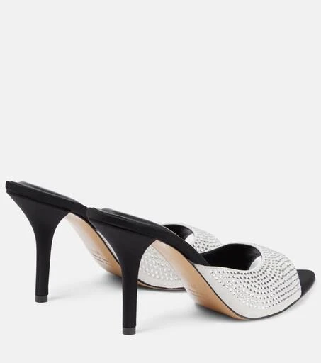 GIA BORGHINI Perni 04 Uni embellished leather mules 3