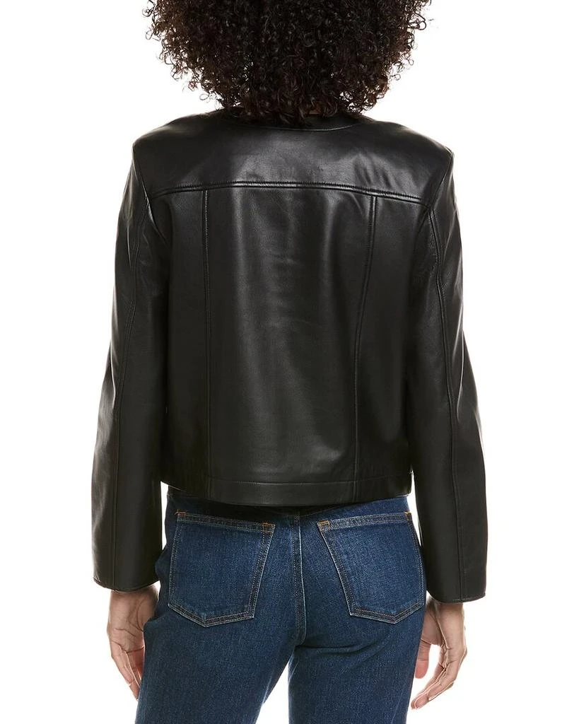 Theory Leather Crop Jacket 2
