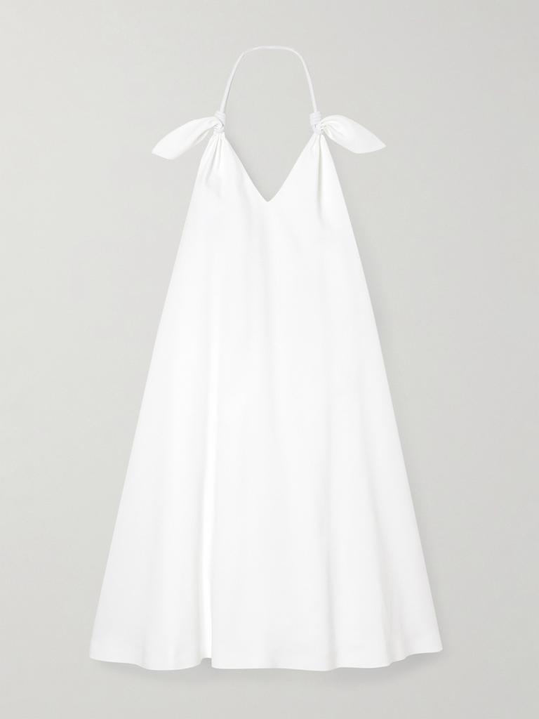 ワンピース Loewe White Stretch Crepe Flamenco Dress Shop WHITE STRETCH CREPE FLAMENCO DRESS on Sale at
