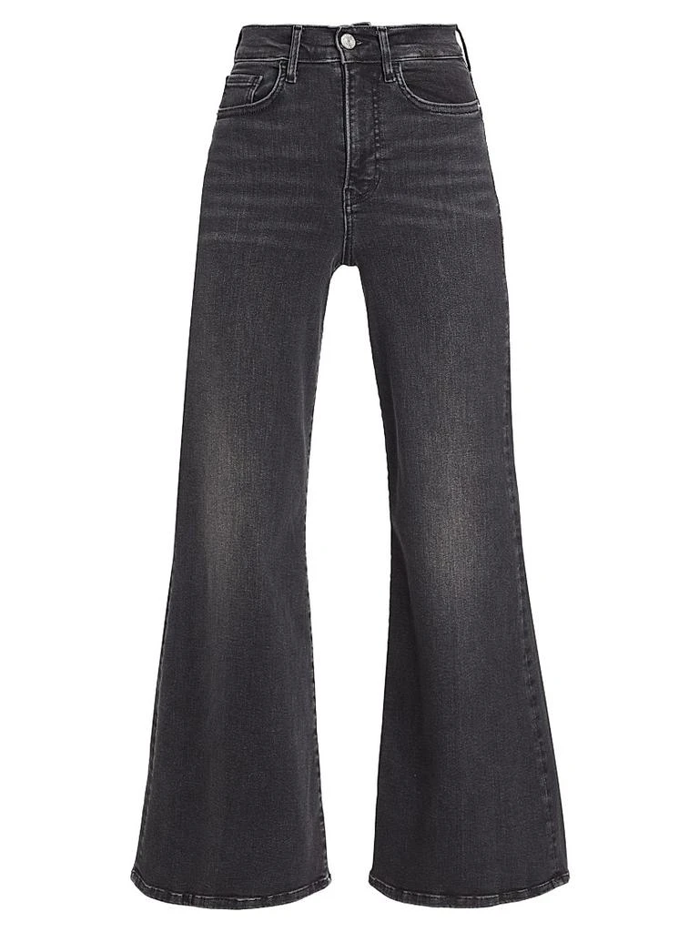 FRAME Le Palazzo High-Rise Cropped Wide-Leg Flare Jeans 1