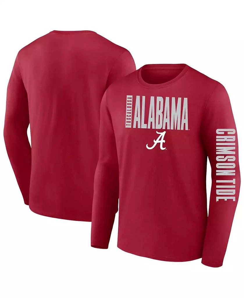 Fanatics Men's Crimson Alabama Crimson Tide Big Tall Vision Long Sleeve T-Shirt 1