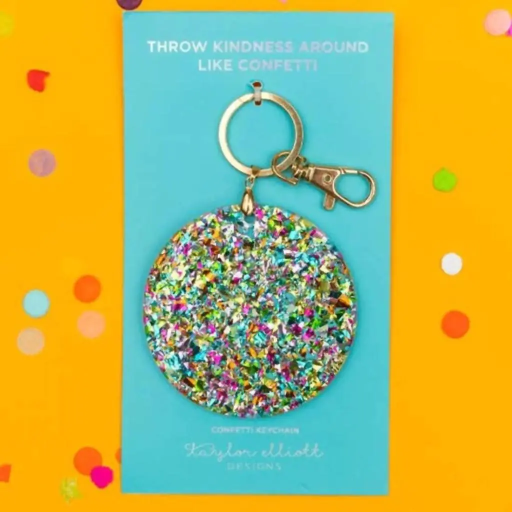 Taylor Elliott Designs Taylor Elliott Designs - Women's Glitter Confetti Circle Keychain