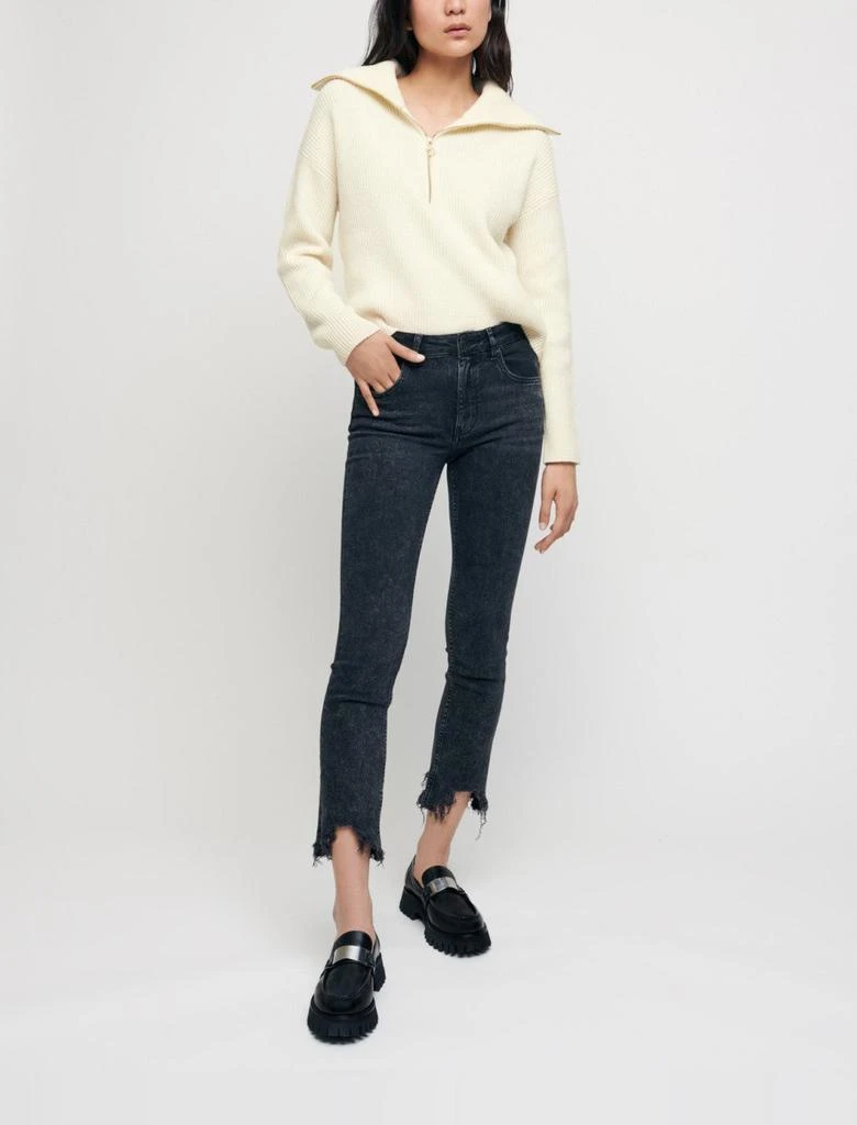 Maje Maje Woman's cotton, Straight jeans with ripped hems for Fall/Winter 1