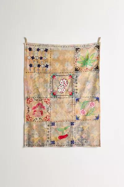 Urban Renewal ReMADE By UO Remnants Embroidered Kantha Tapestry