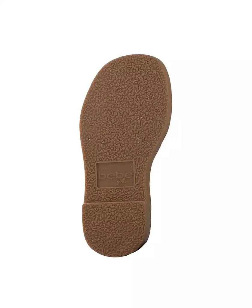 Bebe Toddler Girls Adhesive Strap with Flower Sandals 7