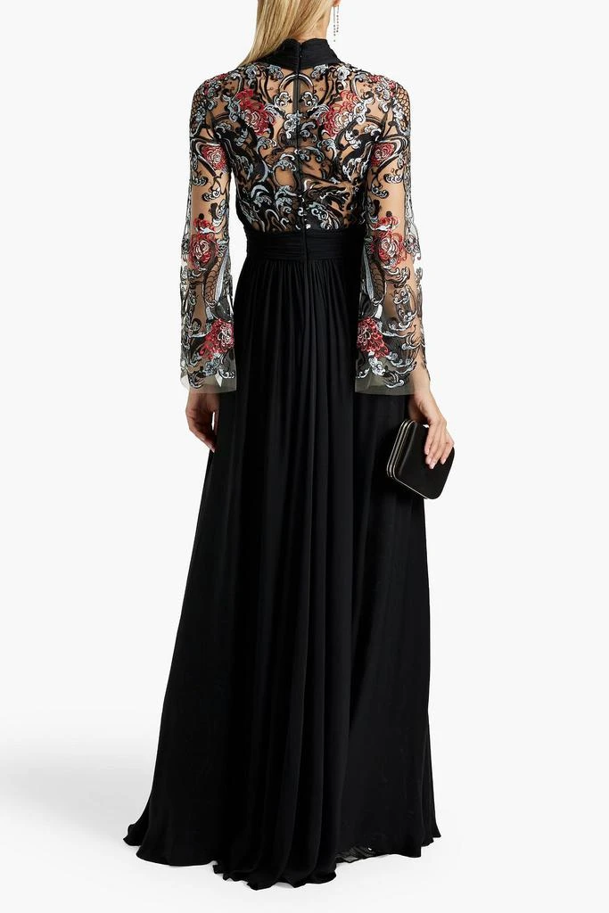 Zuhair Murad Embroidered silk-blend chiffon and tulle gown 3