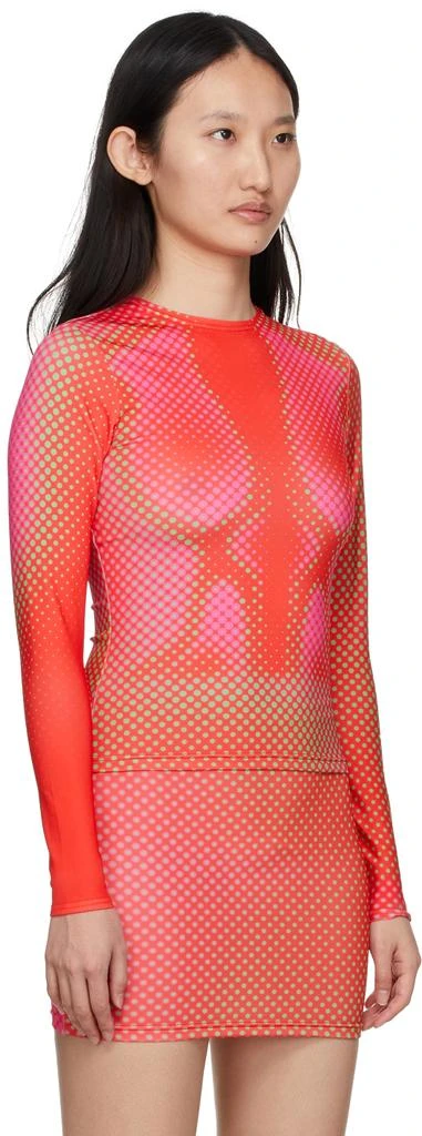 Sinead Gorey SSENSE Exclusive Red Digital Print Curve Enhancing Top 2
