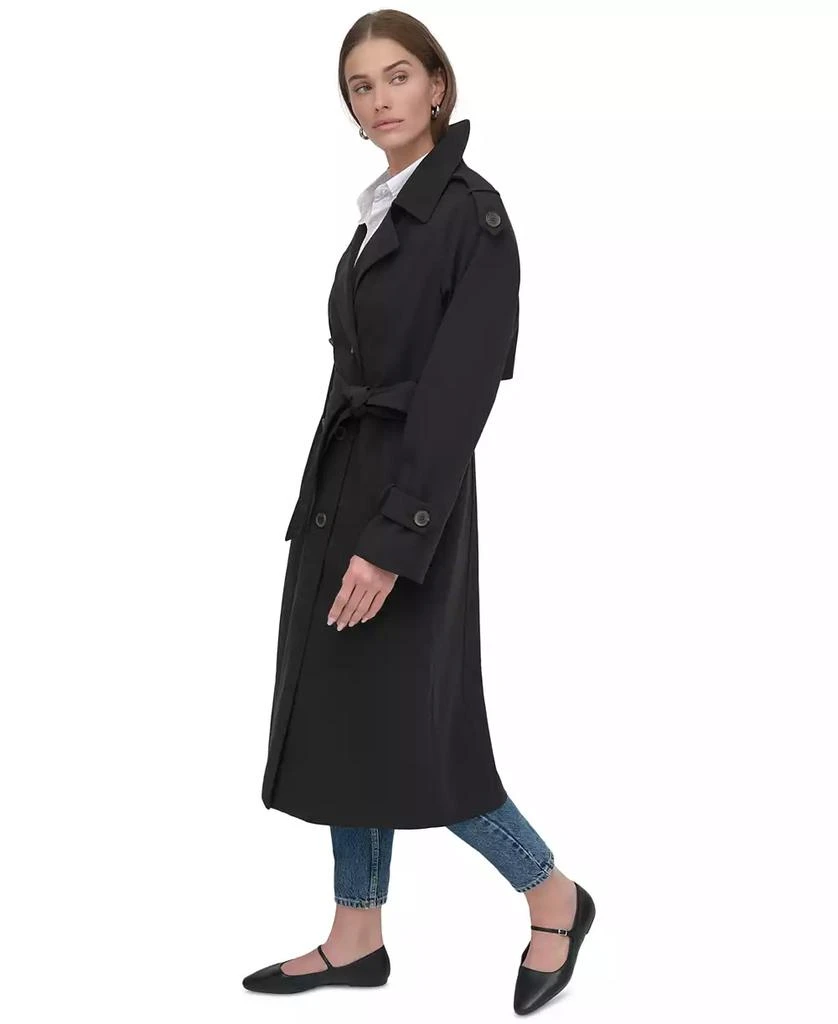 DKNY Women's Belted Double-Breasted Trench Coat 3