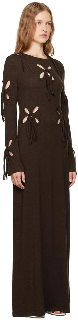 J.Kim Brown Petal Maxi Dress 2