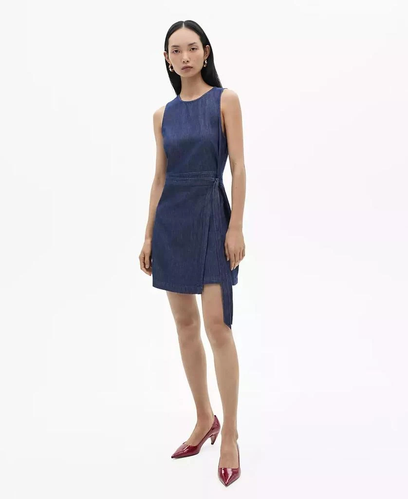 Mango Women's Denim Wrap Dress 4