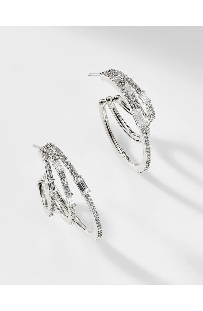 Nadri Triple Stack Hoop Earrings 2