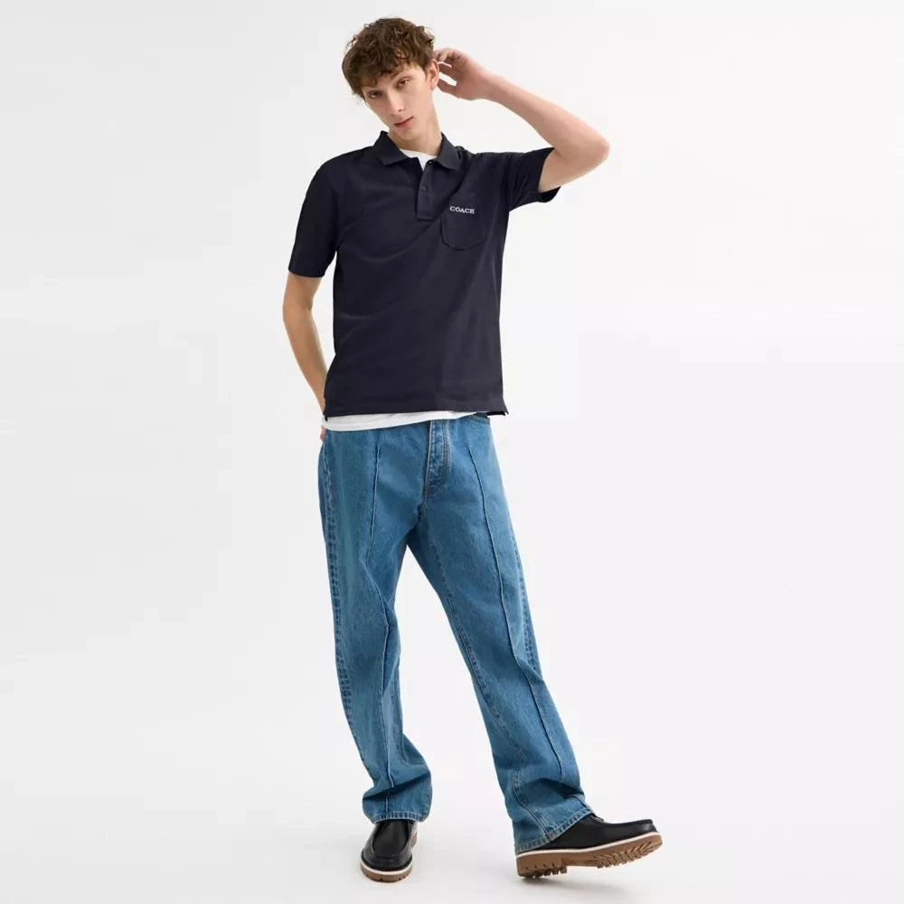 Coach Pocket Polo In Organic Cotton 2