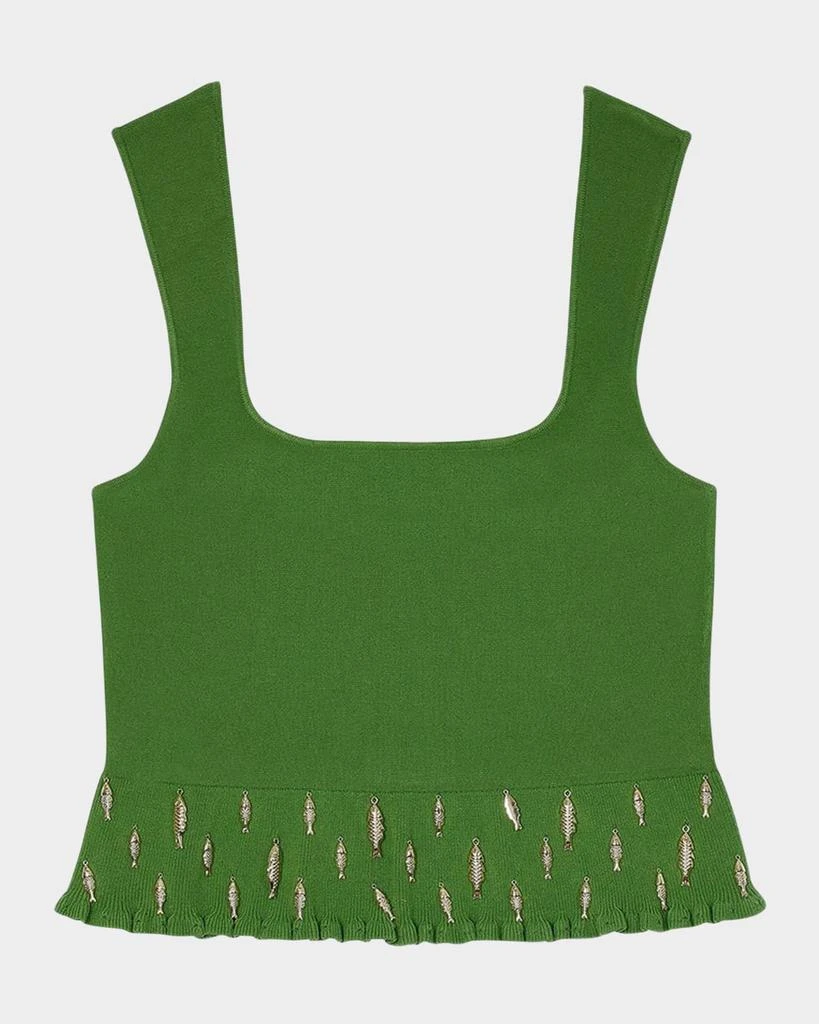 Sandro Sautie Fish Charm Sleeveless Sweater 1