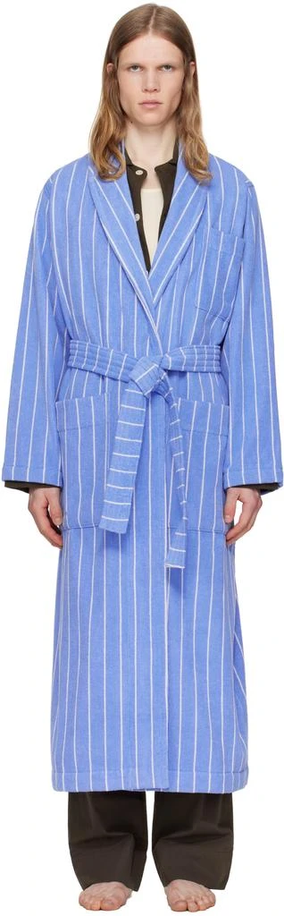 Tekla Navy Terry Classic Bathrobe