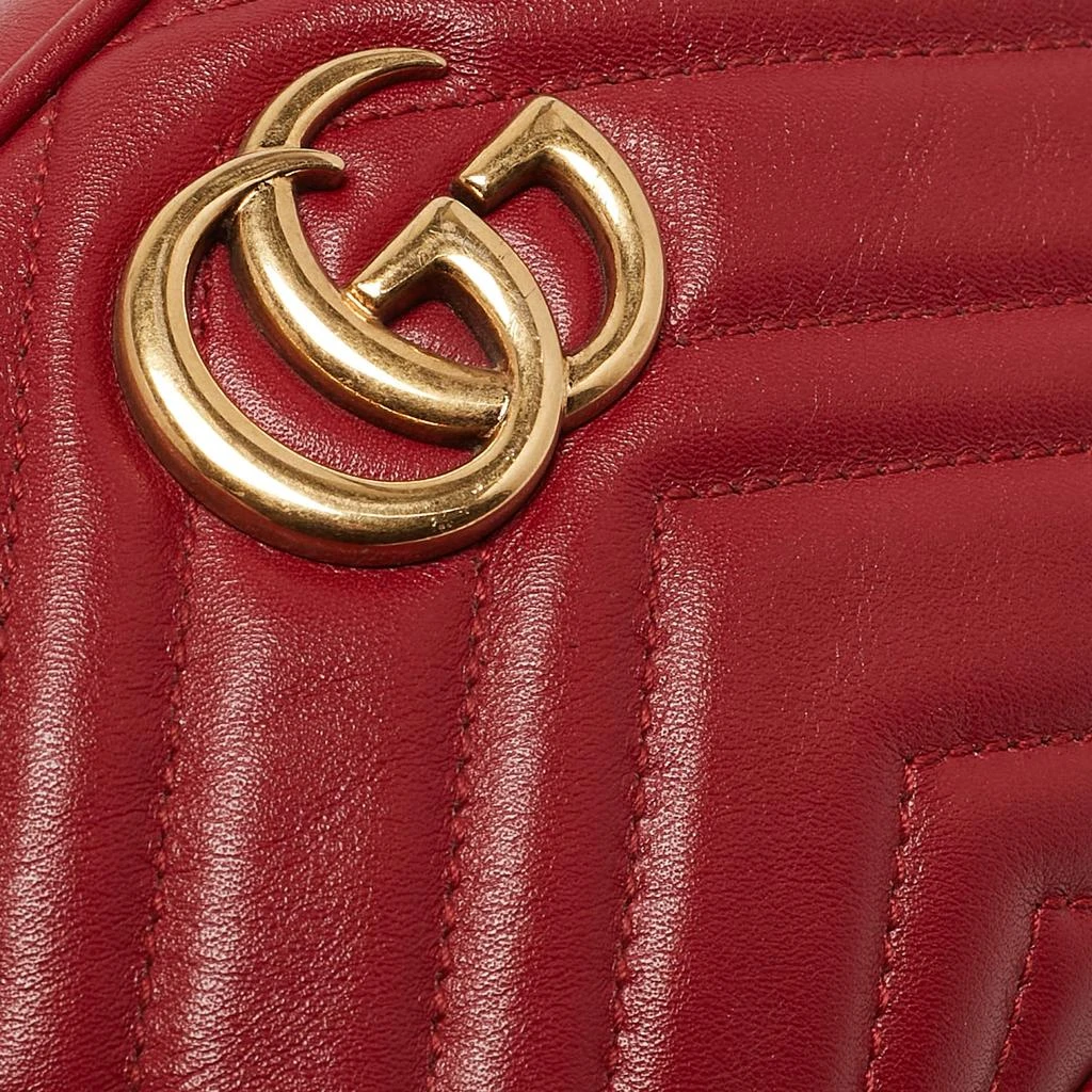 Gucci Gucci Red Matelasse Leather GG Marmont Belt Bag 6