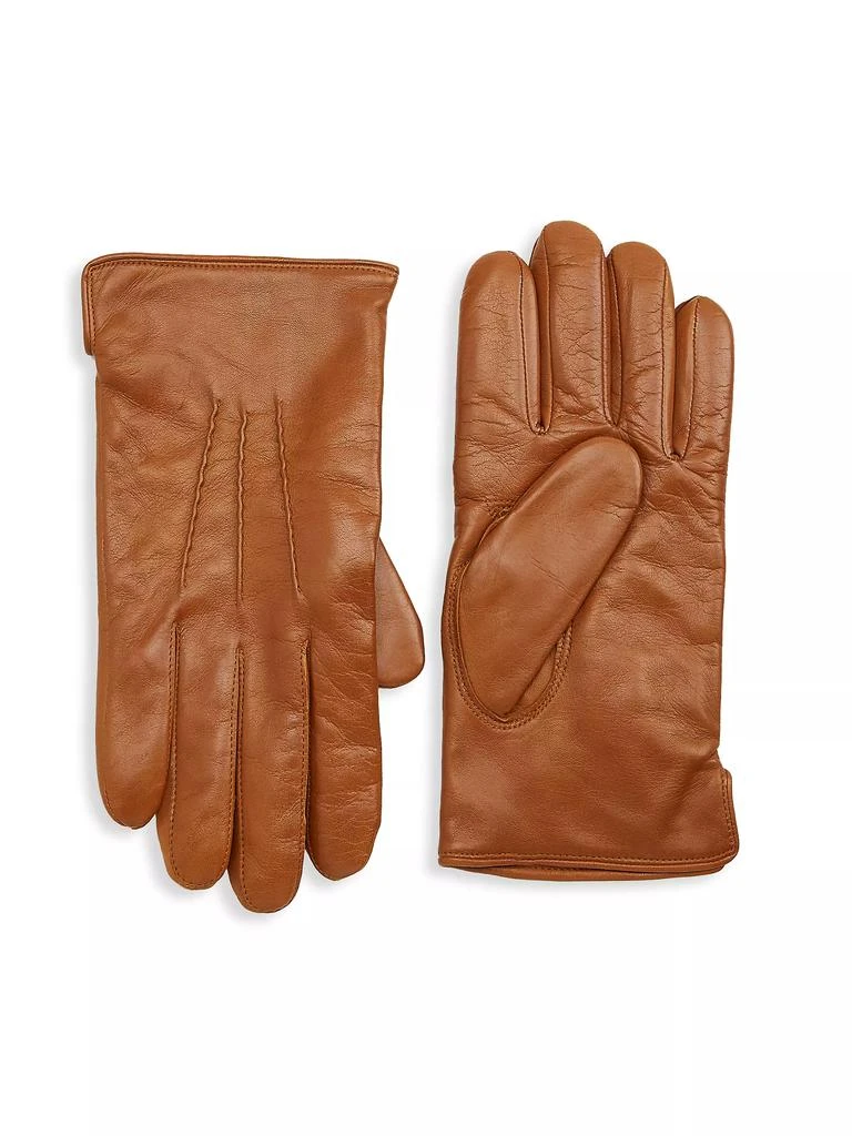 Saks Fifth Avenue COLLECTION Cashmere-Lined Leather Gloves 1