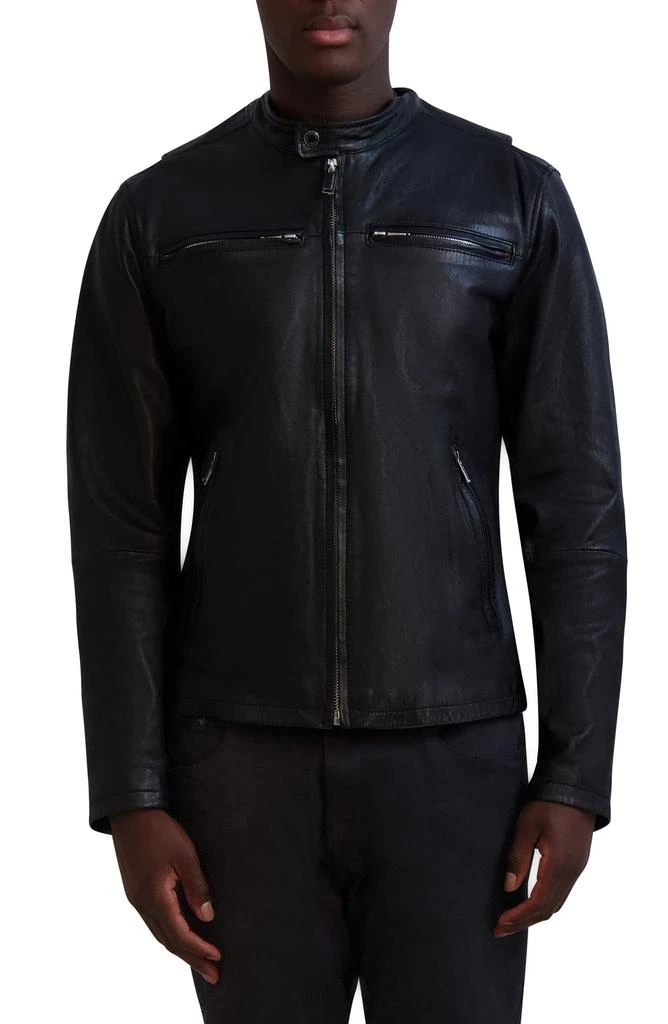 Karl Lagerfeld Paris Leather Racer Jacket