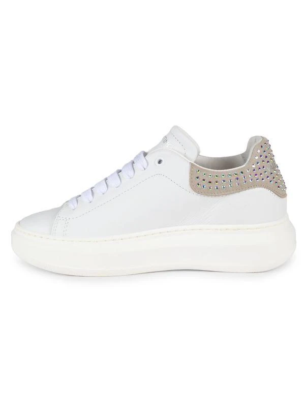 Mario Valentino Embellished Trim Leather Sneakers 4